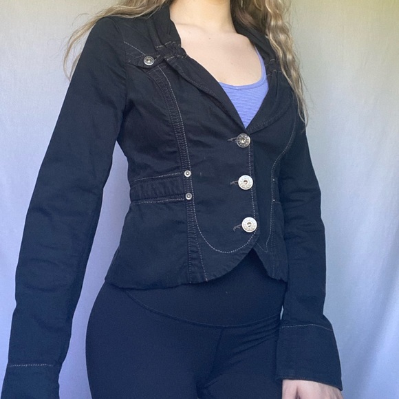 Guess Jackets & Blazers - Guess Great Condition Jeans Black Button Up Jacket